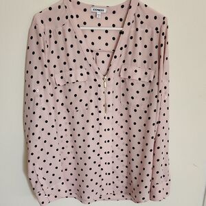 Express Pink Polka Dot Women's Top